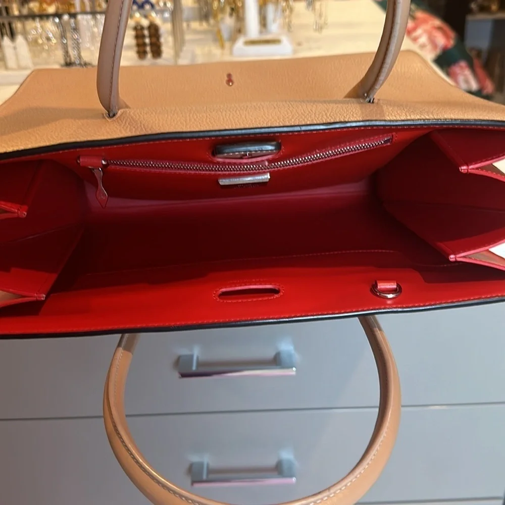Christian Louboutin red 2 way satchel/crossbody bag